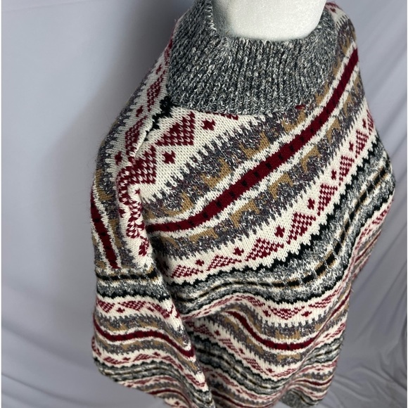 Carly Blake multi colored mock turtleneck pull over cotton sweater women’s M - Picture 9 of 15